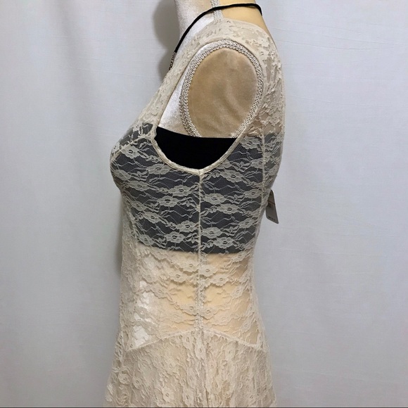 Free People NWT French Court Sheer Lace Tiered Dress Women S - Picture 7 of 16